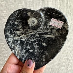 Ammonite Fossil Crystal Bowl - NWT